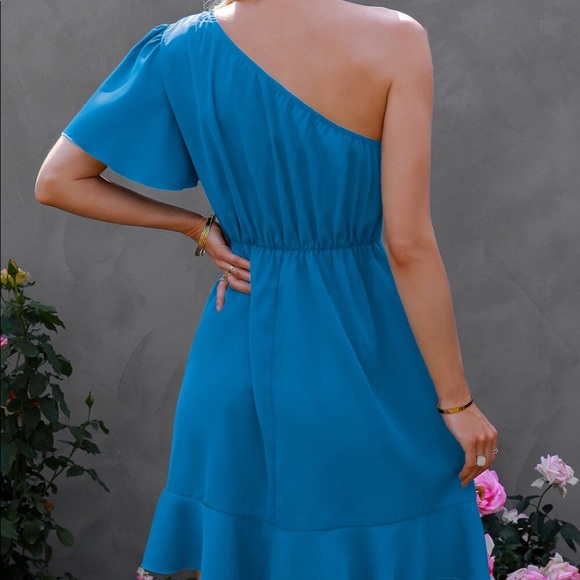 LAST! Yours Truly One Shoulder Dress - Picture 6 of 6